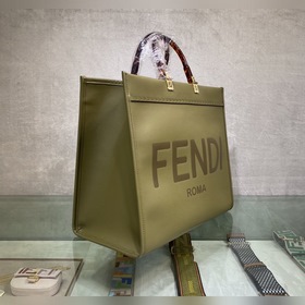 FENDI Большая сумка для покупок Sunshine зеленая Изготовлена из и