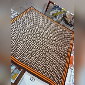 Fendi, модный ретро-палантин из шелка с диагональным узором Высок