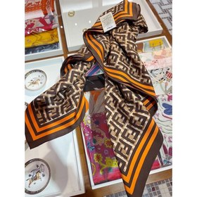 Fendi, модный ретро-палантин из шелка с диагональным узором Высок