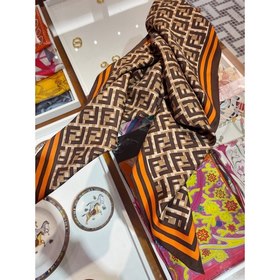 Fendi, модный ретро-палантин из шелка с диагональным узором Высок
