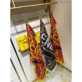 FENDI FF мраморный узор 90 шелковый платок 100% шелк, ручная рабо