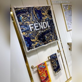 FENDI FF мраморный узор 90 шелковый платок 100% шелк, ручная рабо
