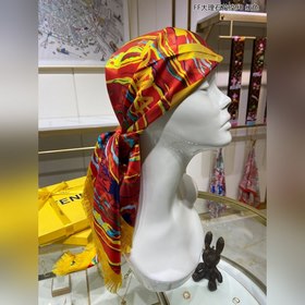 FENDI FF мраморный узор 90 шелковый платок 100% шелк, ручная рабо