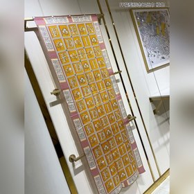 FENDI  Длинный шарф с цветочным логотипом FF 100% шелк высшего