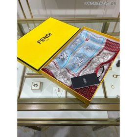 FENDI  Длинный шарф с цветочным логотипом FF 100% шелк высшего 