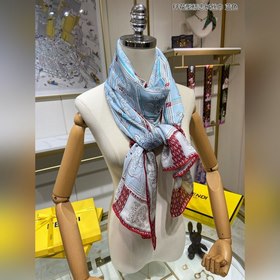 FENDI  Длинный шарф с цветочным логотипом FF 100% шелк высшего 