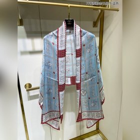 FENDI  Длинный шарф с цветочным логотипом FF 100% шелк высшего 