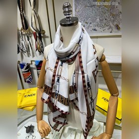 FENDI Длинный шарф с цепочкой FF  100% шелк высшего качества От