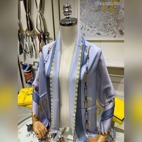FENDI Длинный шарф с цепочкой FF  100% шелк высшего качества От