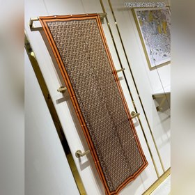 Длинный шарф FENDI FF с двумя полосками, 100% шелк высшего качест