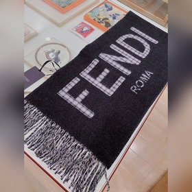 Fendi Двусторонняя шарф-хомут для мужчин и женщин из кашемира и ш