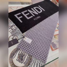 Fendi Двусторонняя шарф-хомут для мужчин и женщин из кашемира и ш