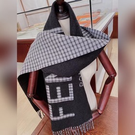 Fendi Двусторонняя шарф-хомут для мужчин и женщин из кашемира и ш