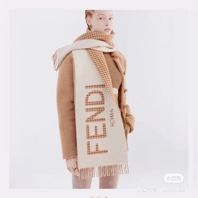 Fendi Двусторонняя шарф-хомут для мужчин и женщин из кашемира и ш