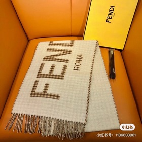 Fendi Двусторонняя шарф-хомут для мужчин и женщин из кашемира и ш