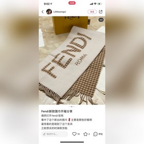 Fendi Двусторонняя шарф-хомут для мужчин и женщин из кашемира и ш