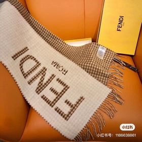 Fendi Двусторонняя шарф-хомут для мужчин и женщин из кашемира и ш