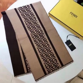Шарф FENDI с логотипом FF из шерсти Натуральный материал, подходи