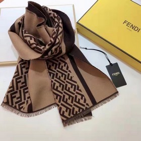 Шарф FENDI с логотипом FF из шерсти Натуральный материал, подходи