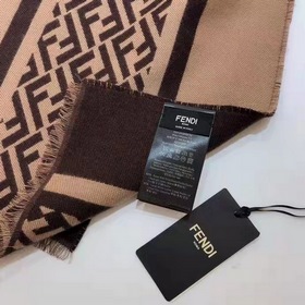 Шарф FENDI с логотипом FF из шерсти Натуральный материал, подходи