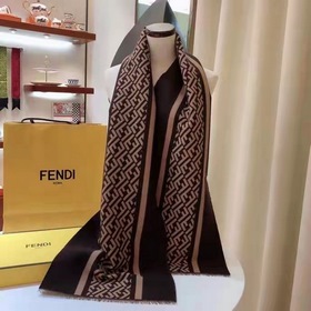 Шарф FENDI с логотипом FF из шерсти Натуральный материал, подходи
