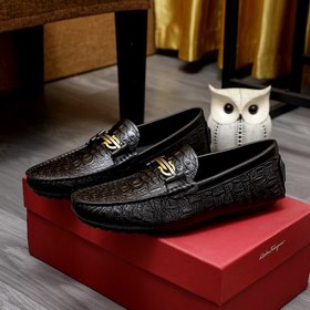 Ferragamo Новая модель туфель с пуговицами Верх из импортной кожи