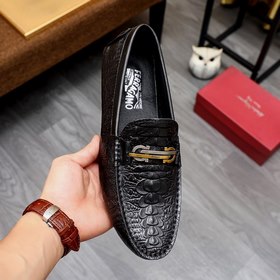 Ferragamo Новая модель туфель с пуговицами Верх из импортной кожи