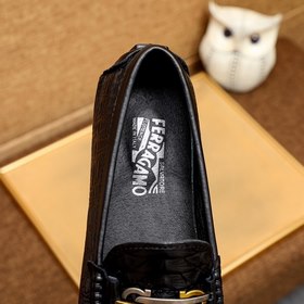 Ferragamo Новая модель туфель с пуговицами Верх из импортной кожи