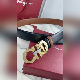 Мужской ремень Salvatore Ferragamo Двусторонний регулируемый рем