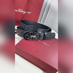 Мужской ремень Salvatore Ferragamo Двусторонний регулируемый рем
