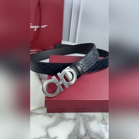Salvatore Ferragamo Ремень из кожи первого слоя с металлической ф