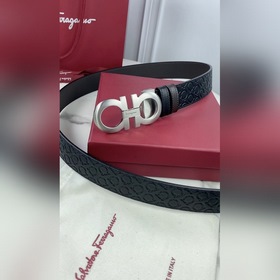 Salvatore Ferragamo Ремень из кожи первого слоя с металлической ф