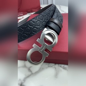 Salvatore Ferragamo Ремень из кожи первого слоя с металлической ф