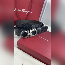 Salvatore Ferragamo Ремень из кожи первого слоя с металлической ф