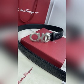 Salvatore Ferragamo Ремень из кожи первого слоя с металлической ф