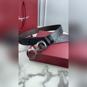 Salvatore Ferragamo Ремень из кожи первого слоя с металлической ф