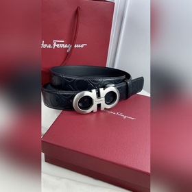Salvatore Ferragamo Ремень из кожи первого слоя с металлической ф