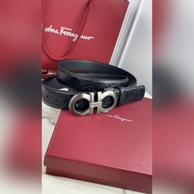 Salvatore Ferragamo Ремень из кожи первого слоя с металлической ф