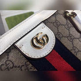 GUCCI сумка с двойным логотипом G, модель 631685, коричнево-белая