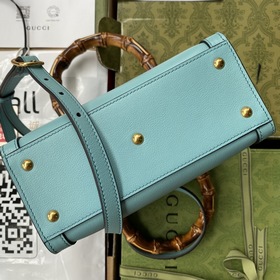 GUCCI Мини-сумка с двойным логотипом G, сумка с ручкой виде бамбу