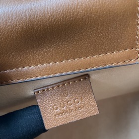GUCCI Мини-сумка с двойным логотипом G, сумка с ручкой виде бамбу