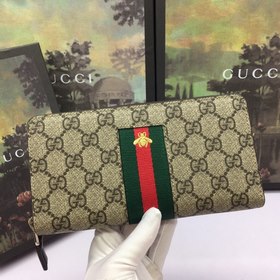 GUCCI Классическая длинная кожаная сумка-клатч с шелкографией вид