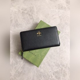 GUCCI animalier кожаный кошелек на молнии Модель： 523667  С им