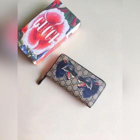 GUCCI  Серебряный печатный рисунок с двумя волчьими головами Му