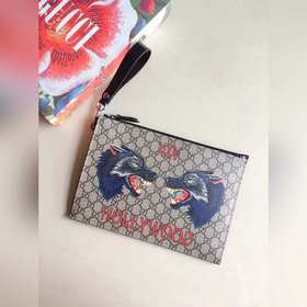 GUCCI Мужская сумка ситцевой печатью и двумя волчьими головами М