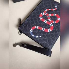GUCCI Сумка для мужчин ситцевым принтом виде змеиных полос Модел