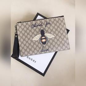 GUCCI Черная сумка с шелкографией виде пчелы, модель для мужчин,