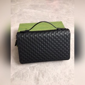 GUCCI Новейший мужской кошелек с двумя молниями, модель 449246 О