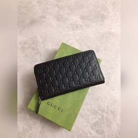 GUCCI Мужской кошелек с большой застежкой-молнией и большим логот