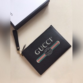 GUCCI Мужская сумка Модель： 4900031000 Черный Новый логотип выпол
